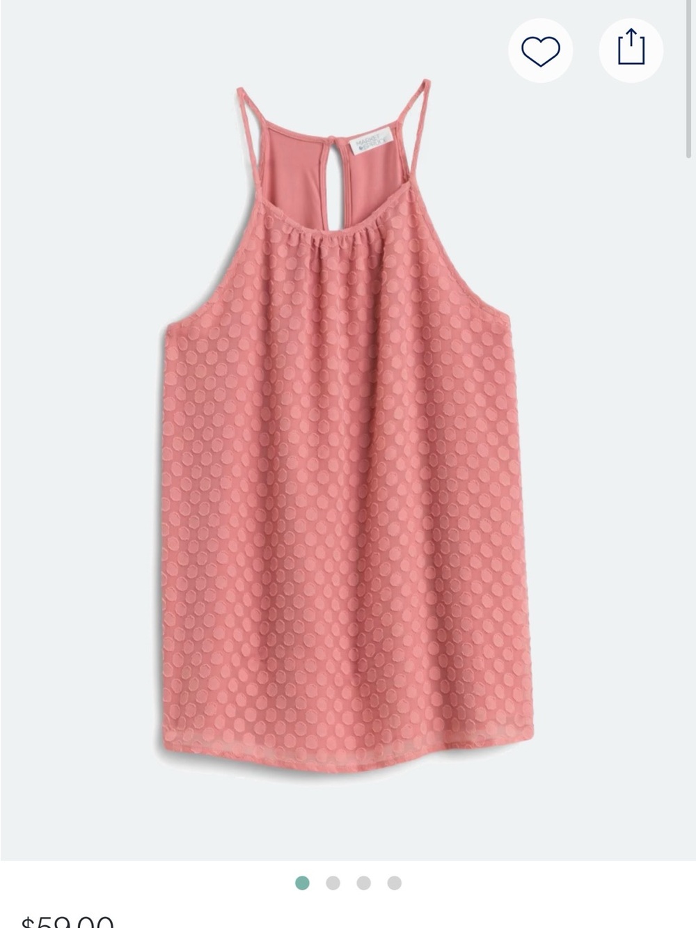 41 Hawthorn Sleeveless Blush/Dusty Rose Tank Top